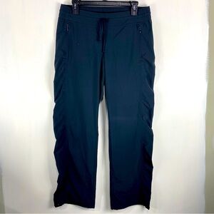 Athleta Metro Slouch Full Length Windbreaker Track Pants Athleisure Black Size 8
